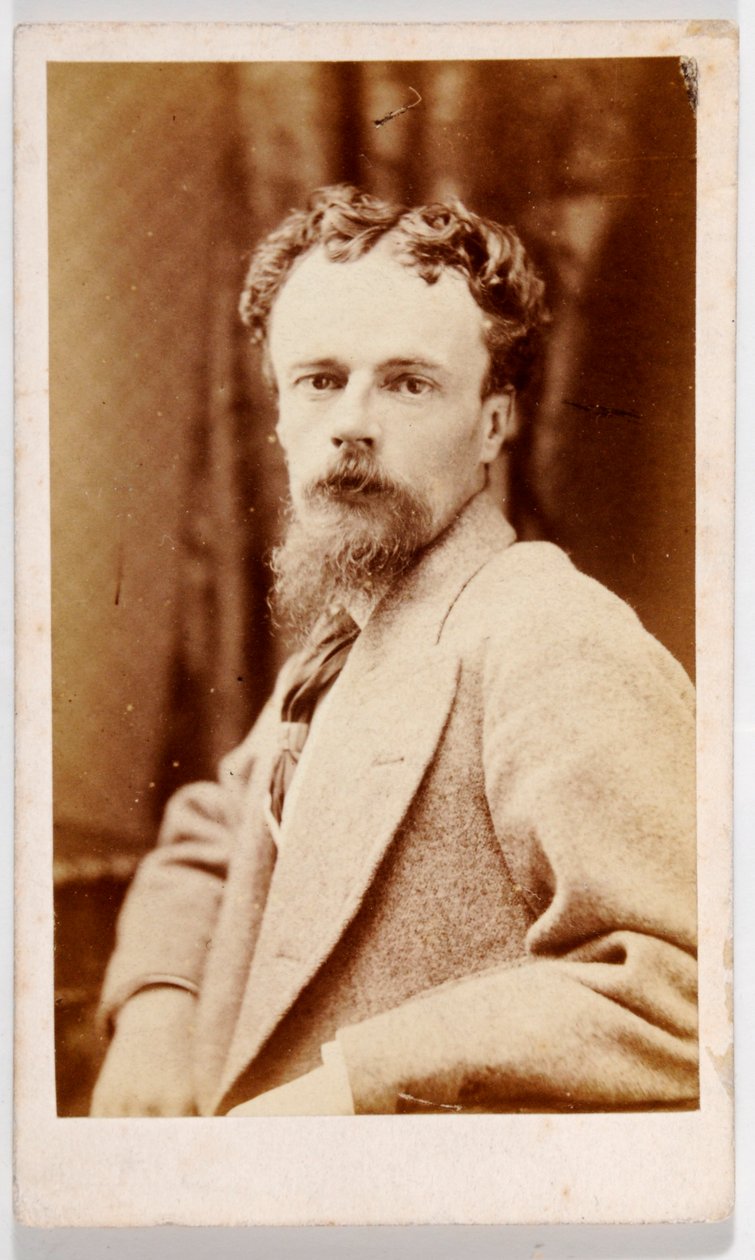 Visitkort af John Atkinson Grimshaw (s/h foto) af British Photographer