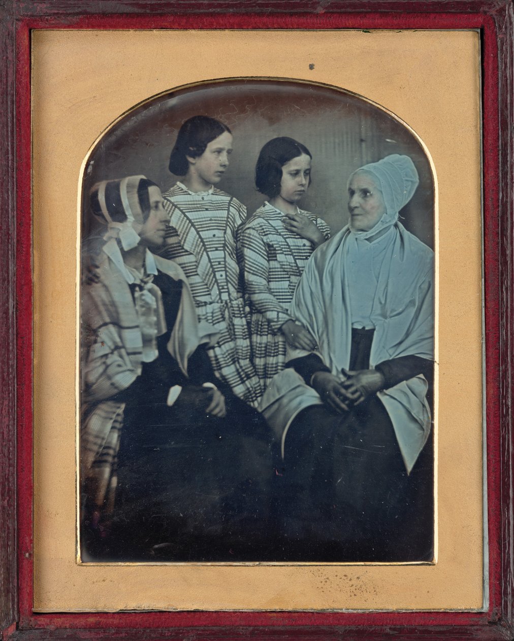 Isabel, Charlotte, Rebecca og Charlotte Anne Ashworth, ca. 1846-1847 (foto) af British Photographer
