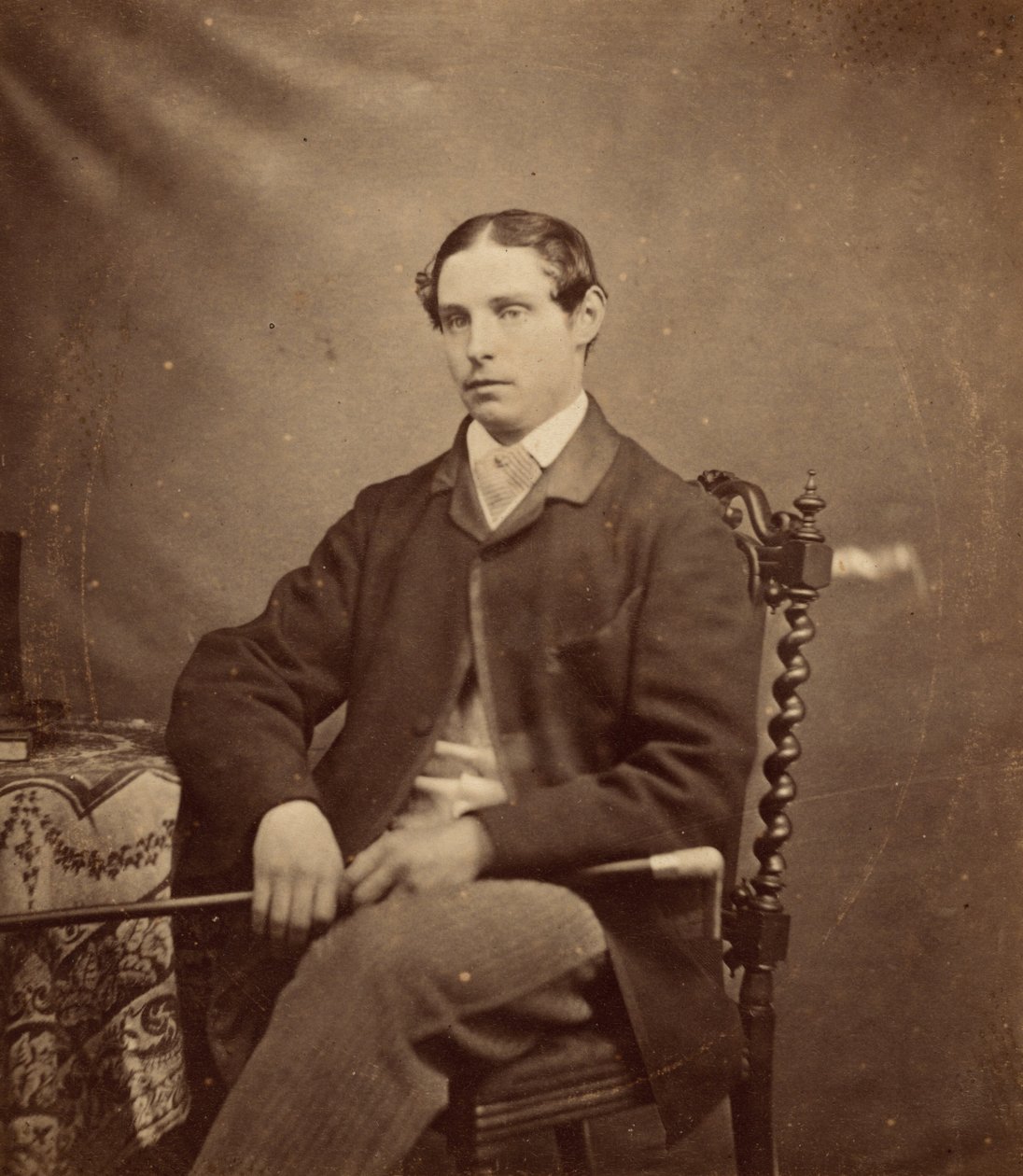 Portræt af en mand, ca. 1855 (foto) af British Photographer