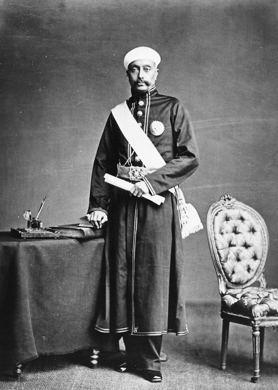 Sir Sala Jung, premierminister for Nizam i Hyderabad, ca. 1870