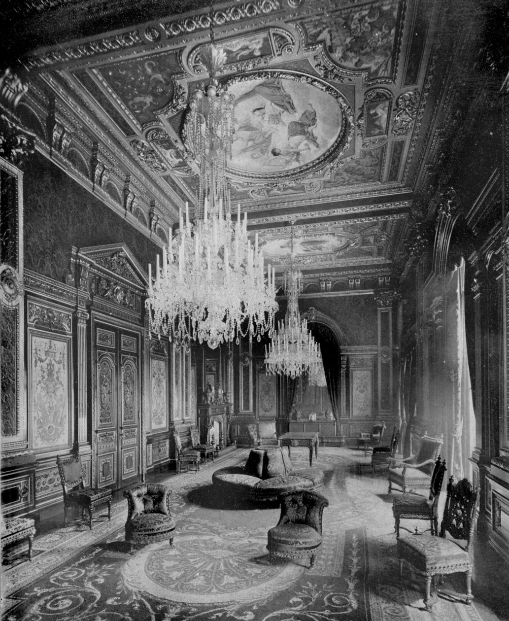 The Drawing Room of Mercers Hall, Ironmonger Lane, London, 1890 af British Photographer