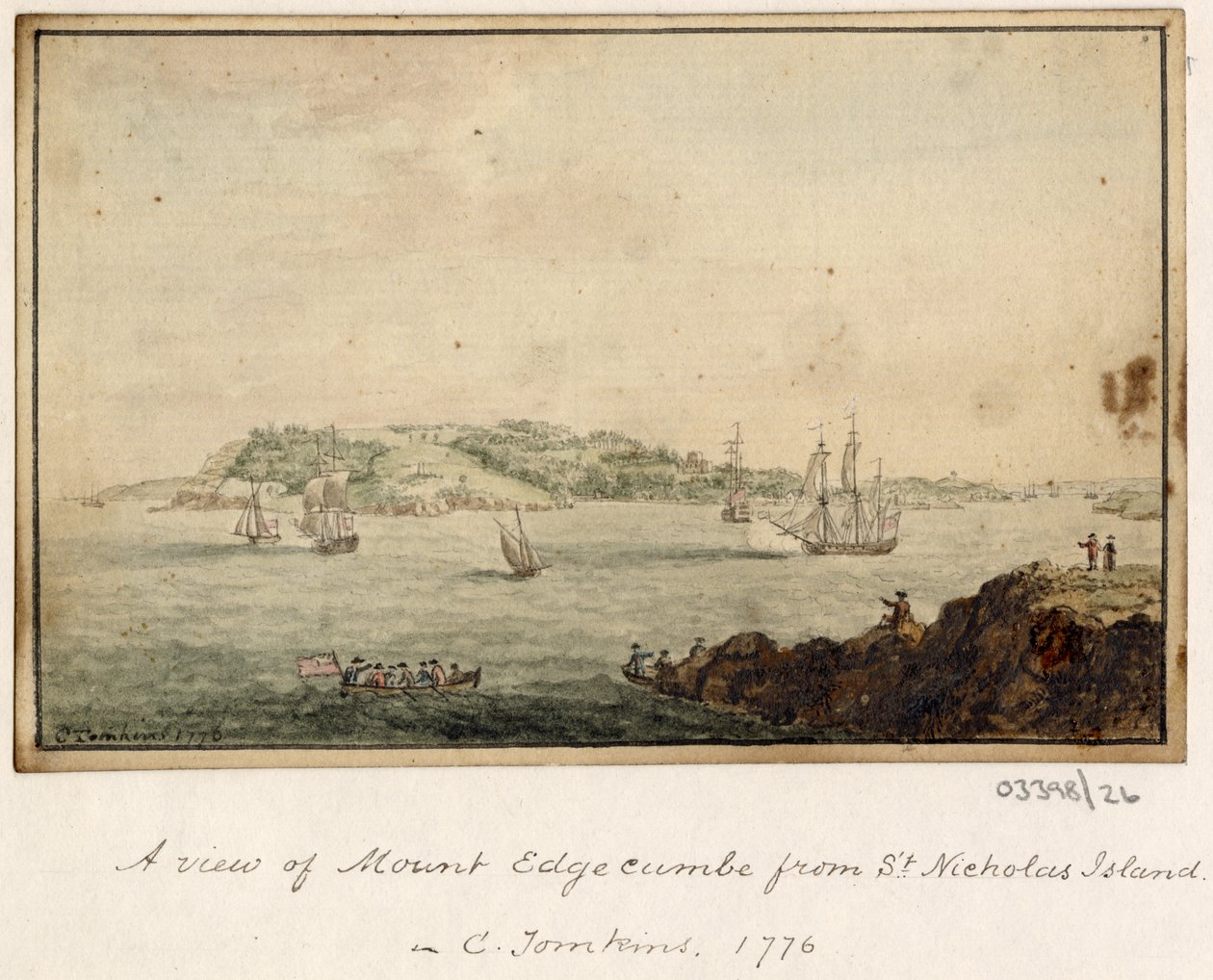 En række skitser, udsigter i Storbritannien, kontinentet og Amerika 1772-1778 (akvarel) af British School