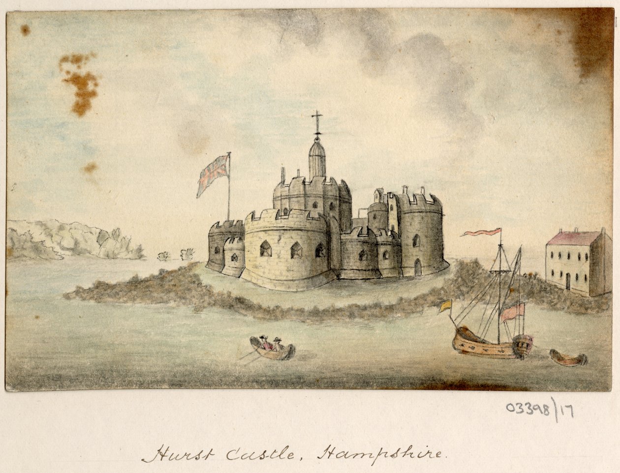 En række skitser, udsigter i Storbritannien, kontinentet og Amerika 1772-1778 (akvarel) af British School