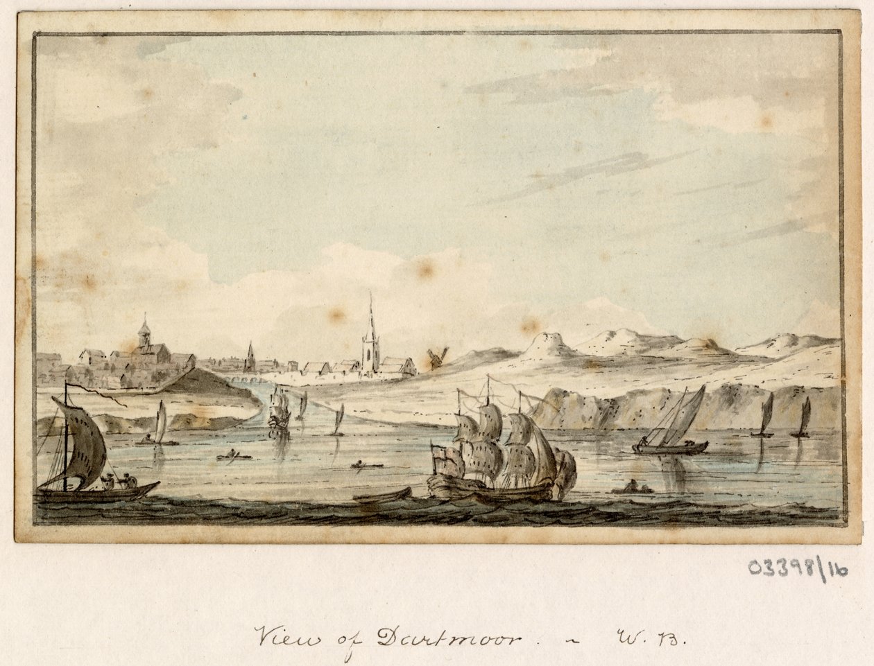 En række skitser, udsigter i Storbritannien, kontinentet og Amerika 1772-1778 (akvarel) af British School
