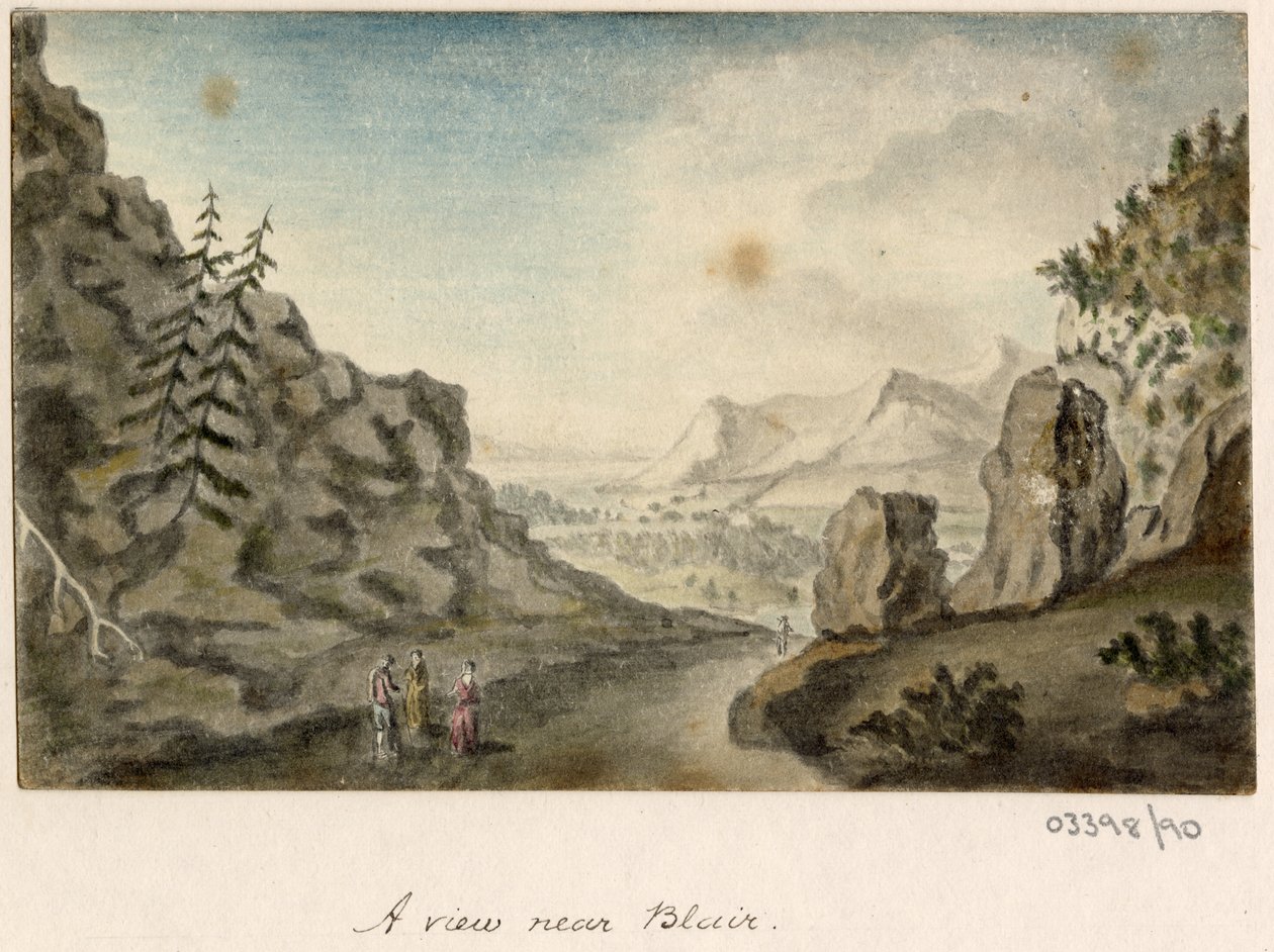 En række skitser, udsigter i Storbritannien, kontinentet og Amerika 1772-1778 (akvarel) af British School