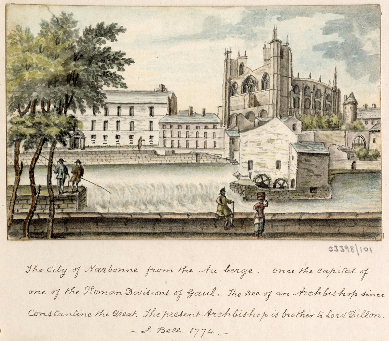 En række skitser, udsigter i Storbritannien, kontinentet og Amerika 1772-1778 (akvarel) af British School