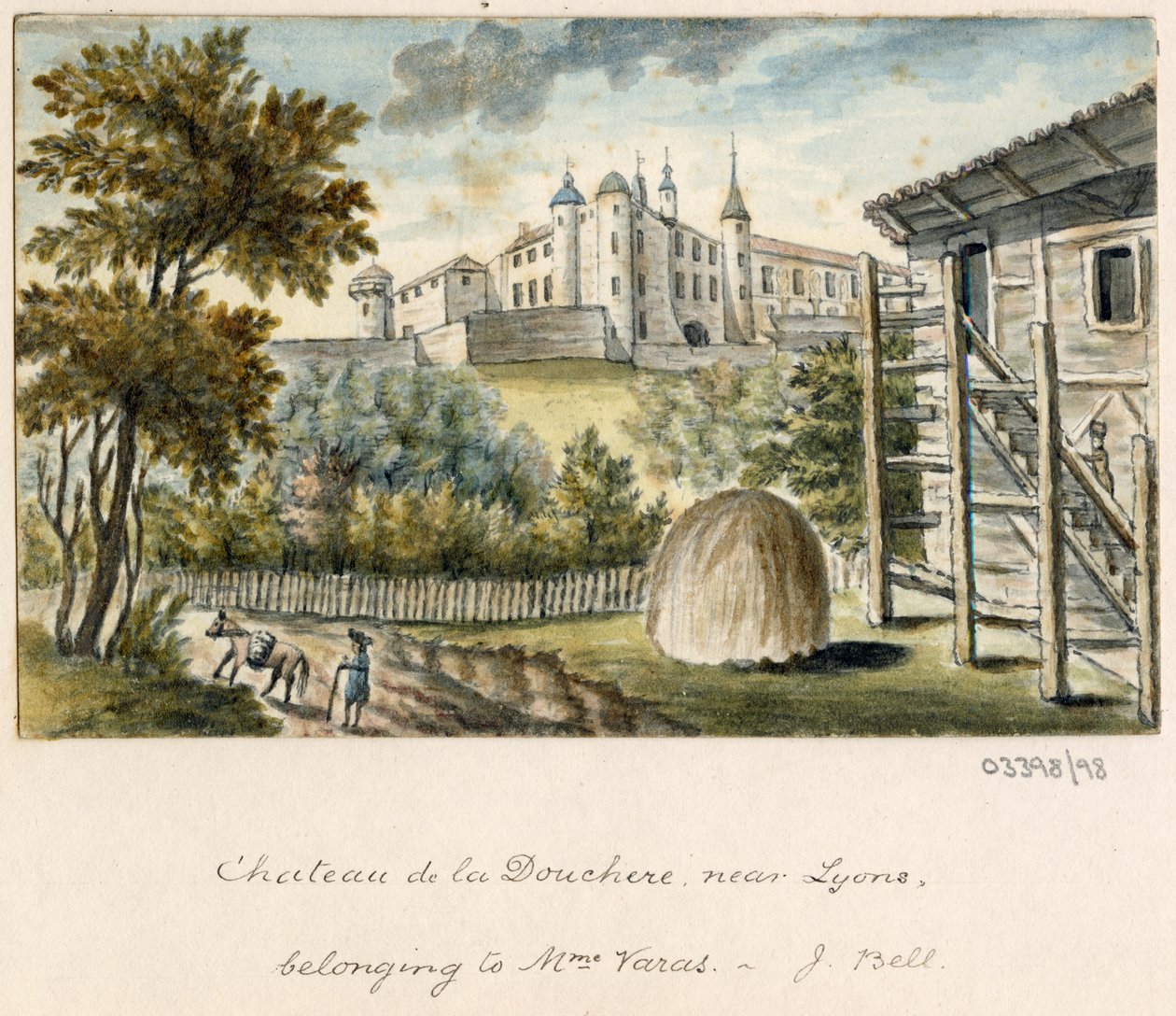 En række skitser, udsigter i Storbritannien, kontinentet og Amerika 1772-1778 (akvarel) af British School