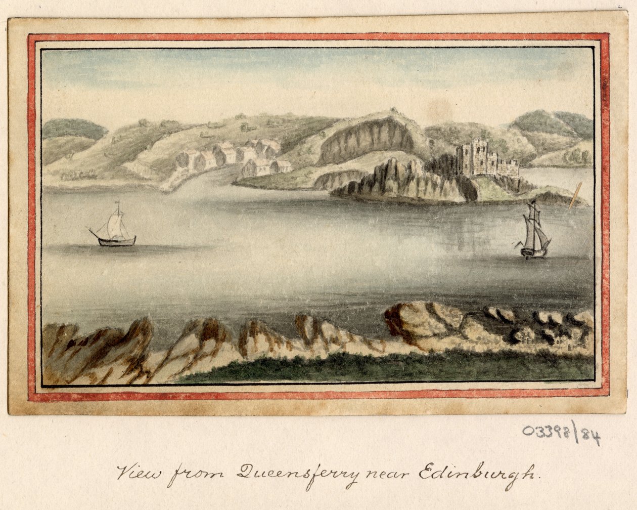 En række skitser, udsigter i Storbritannien, kontinentet og Amerika 1772-1778 (akvarel) af British School