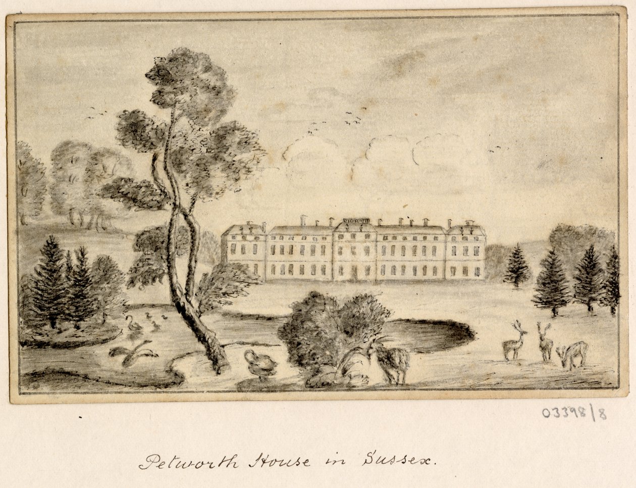 En række skitser, udsigter i Storbritannien, kontinentet og Amerika 1772-1778 (tegning) af British School