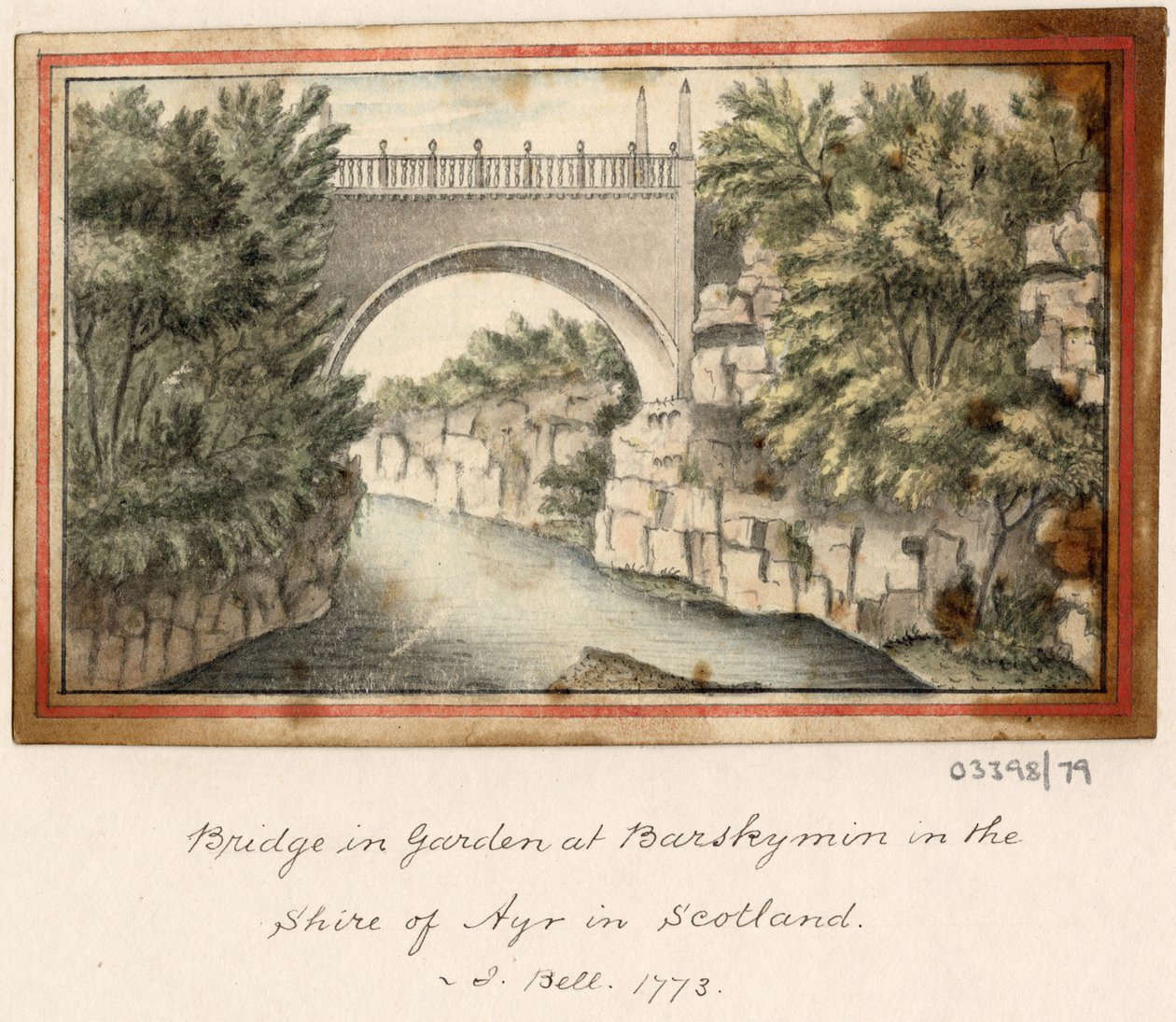 En række skitser, udsigter i Storbritannien, kontinentet og Amerika 1772-1778 (akvarel) af British School