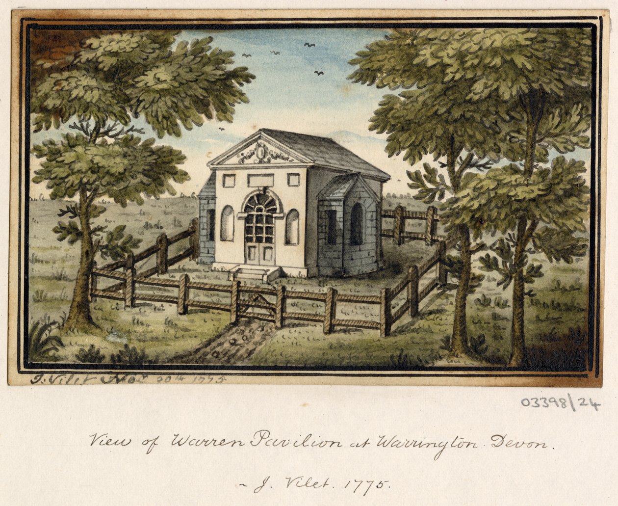 En række skitser, udsigter i Storbritannien, kontinentet og Amerika 1772-1778 (akvarel) af British School