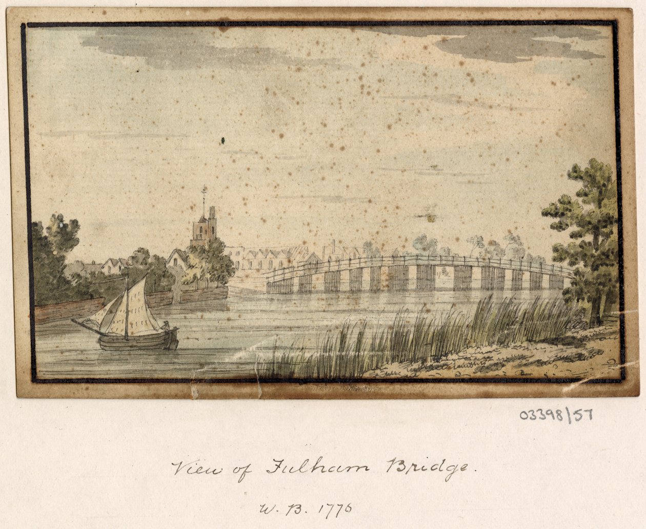 En række skitser, udsigter i Storbritannien, kontinentet og Amerika 1772-1778 (akvarel) af British School