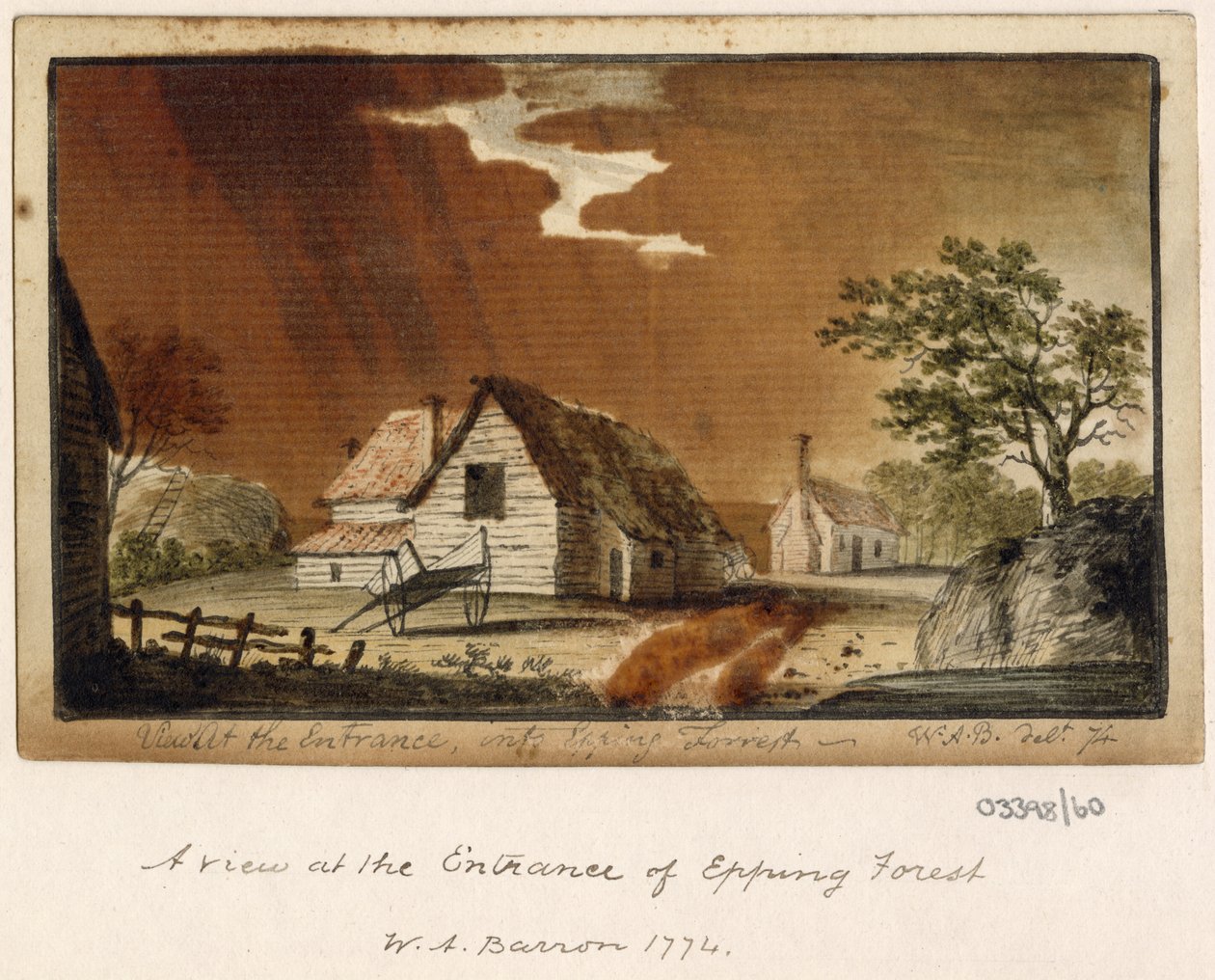 En række skitser, udsigter i Storbritannien, kontinentet og Amerika 1772-1778 (akvarel) af British School