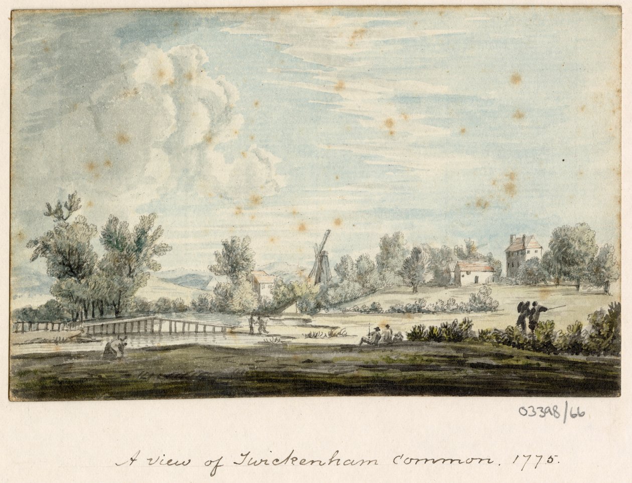 En række skitser, udsigter i Storbritannien, kontinentet og Amerika 1772-1778 (akvarel) af British School