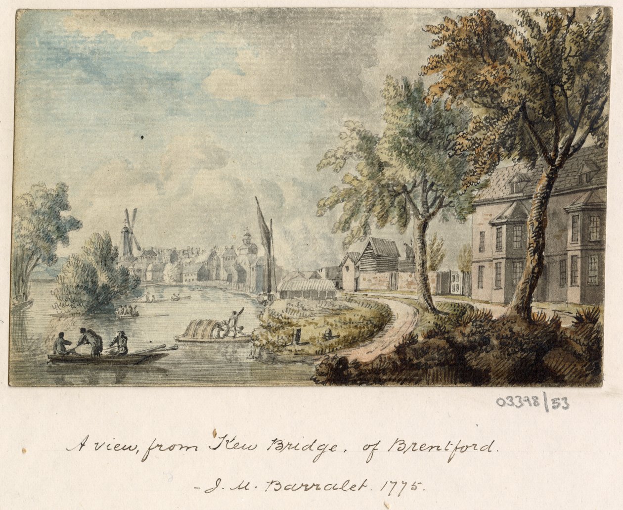 En række skitser, udsigter i Storbritannien, kontinentet og Amerika 1772-1778 (akvarel) af British School
