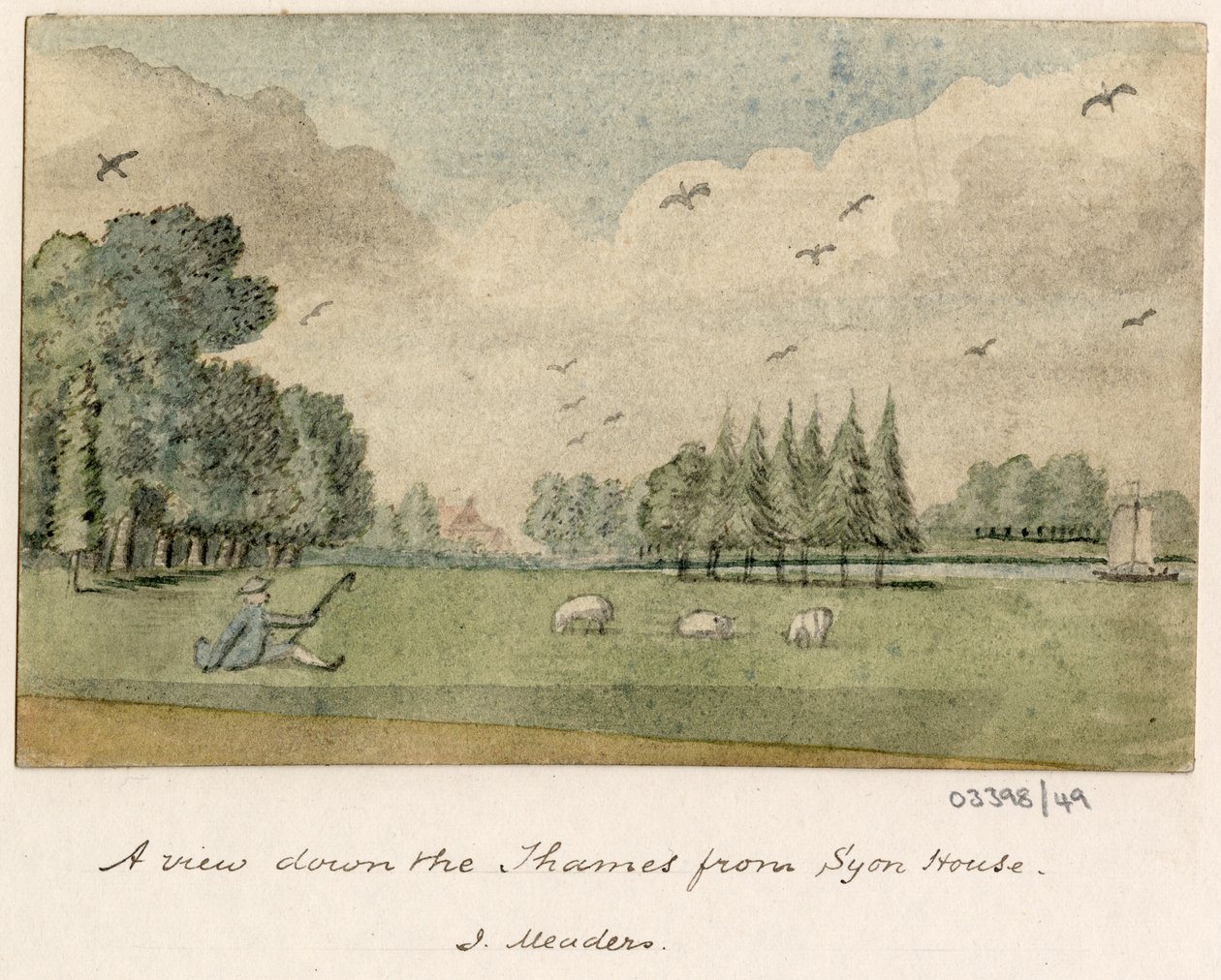 En række skitser, udsigter i Storbritannien, kontinentet og Amerika 1772-1778 (akvarel) af British School