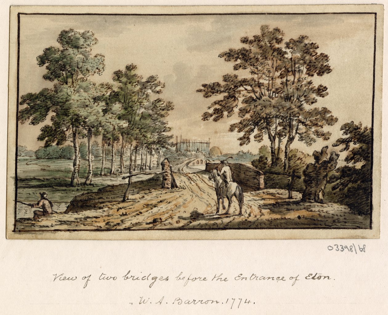 En række skitser, udsigter i Storbritannien, kontinentet og Amerika 1772-1778 (akvarel) af British School