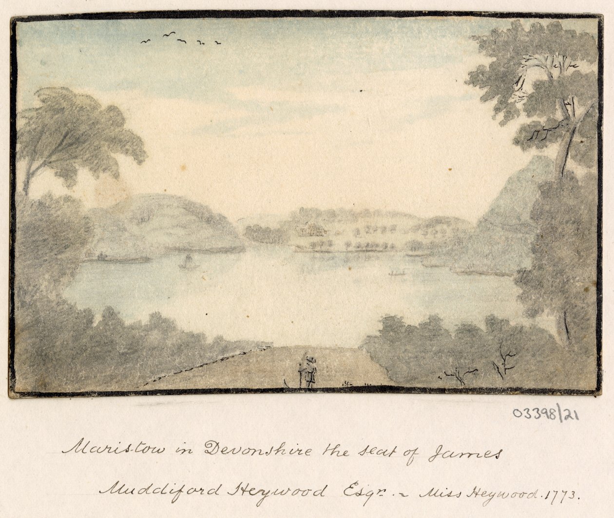 En række skitser, udsigter i Storbritannien, kontinentet og Amerika 1772-1778 (akvarel) af British School