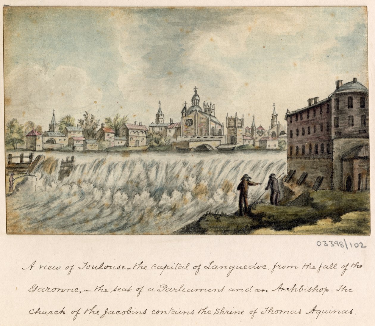 En række skitser, udsigter i Storbritannien, kontinentet og Amerika 1772-1778 (akvarel) af British School
