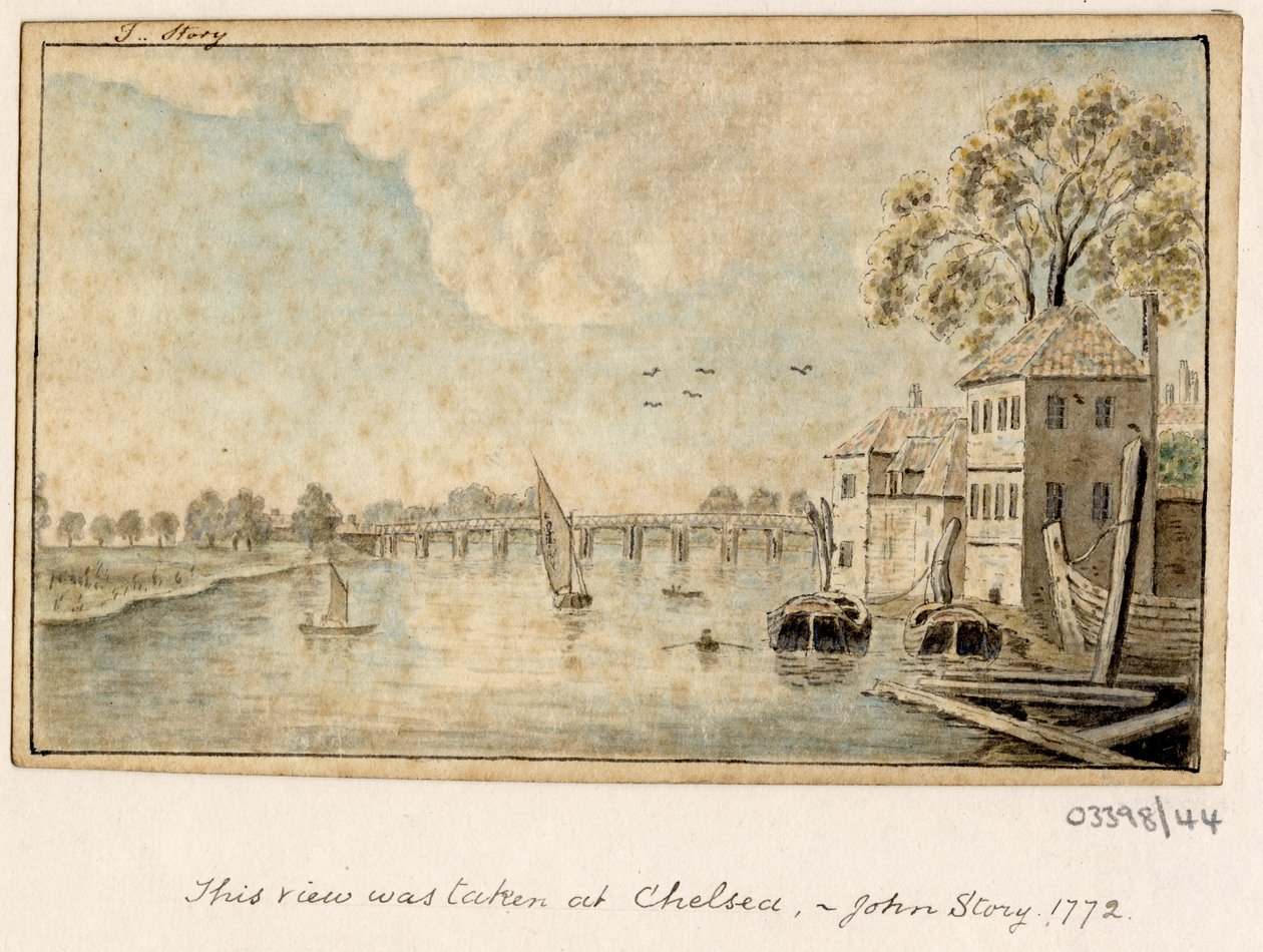En række skitser, udsigter i Storbritannien, kontinentet og Amerika 1772-1778 (akvarel) af British School