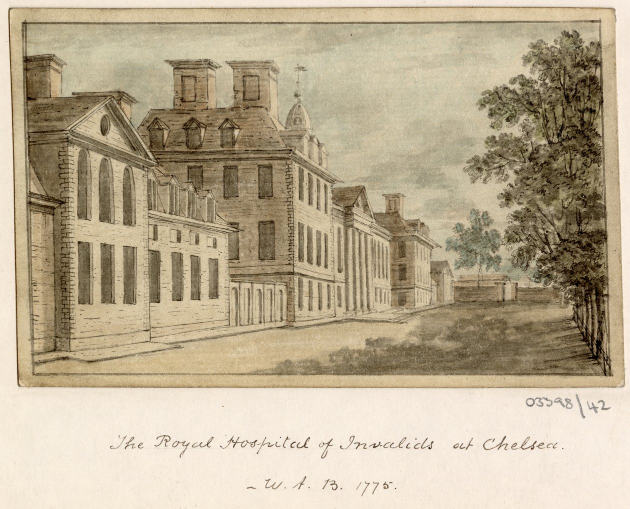 En række skitser, udsigter i Storbritannien, kontinentet og Amerika 1772-1778 (akvarel) af British School