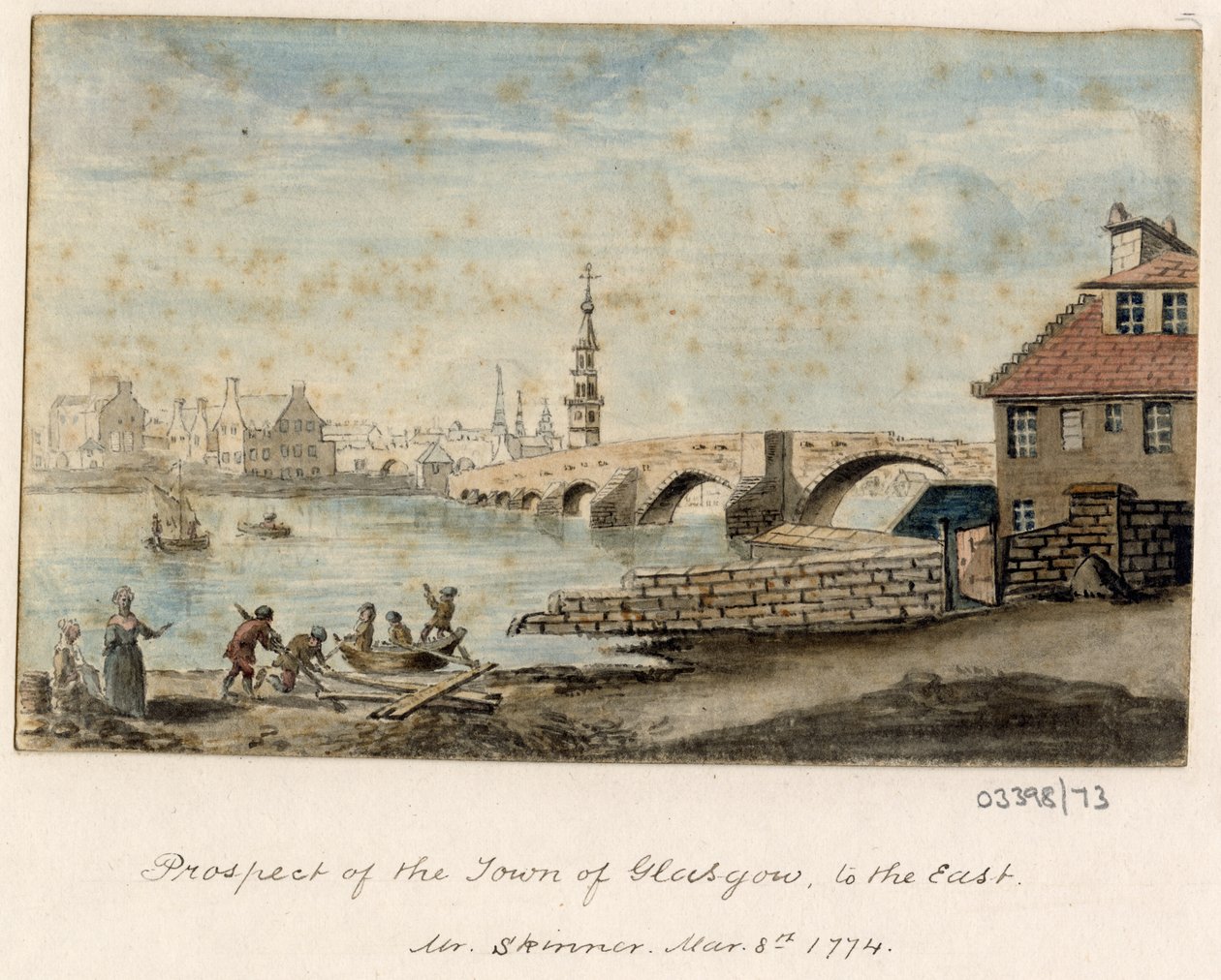 En række skitser, udsigter i Storbritannien, kontinentet og Amerika 1772-1778 (akvarel) af British School