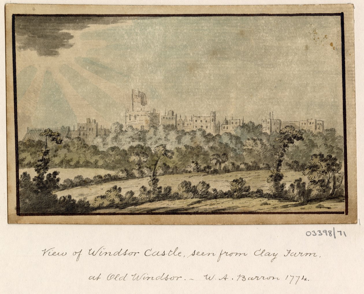 En række skitser, udsigter i Storbritannien, kontinentet og Amerika 1772-1778 (akvarel) af British School