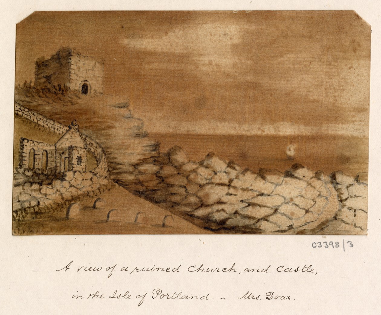 En række skitser, udsigter i Storbritannien, kontinentet og Amerika 1772-1778 (akvarel) af British School