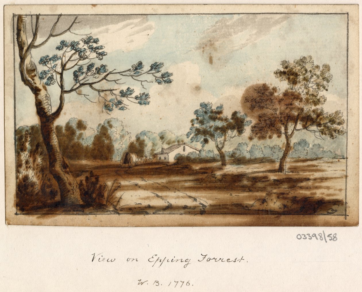En række skitser, udsigter i Storbritannien, kontinentet og Amerika 1772-1778 (akvarel) af British School