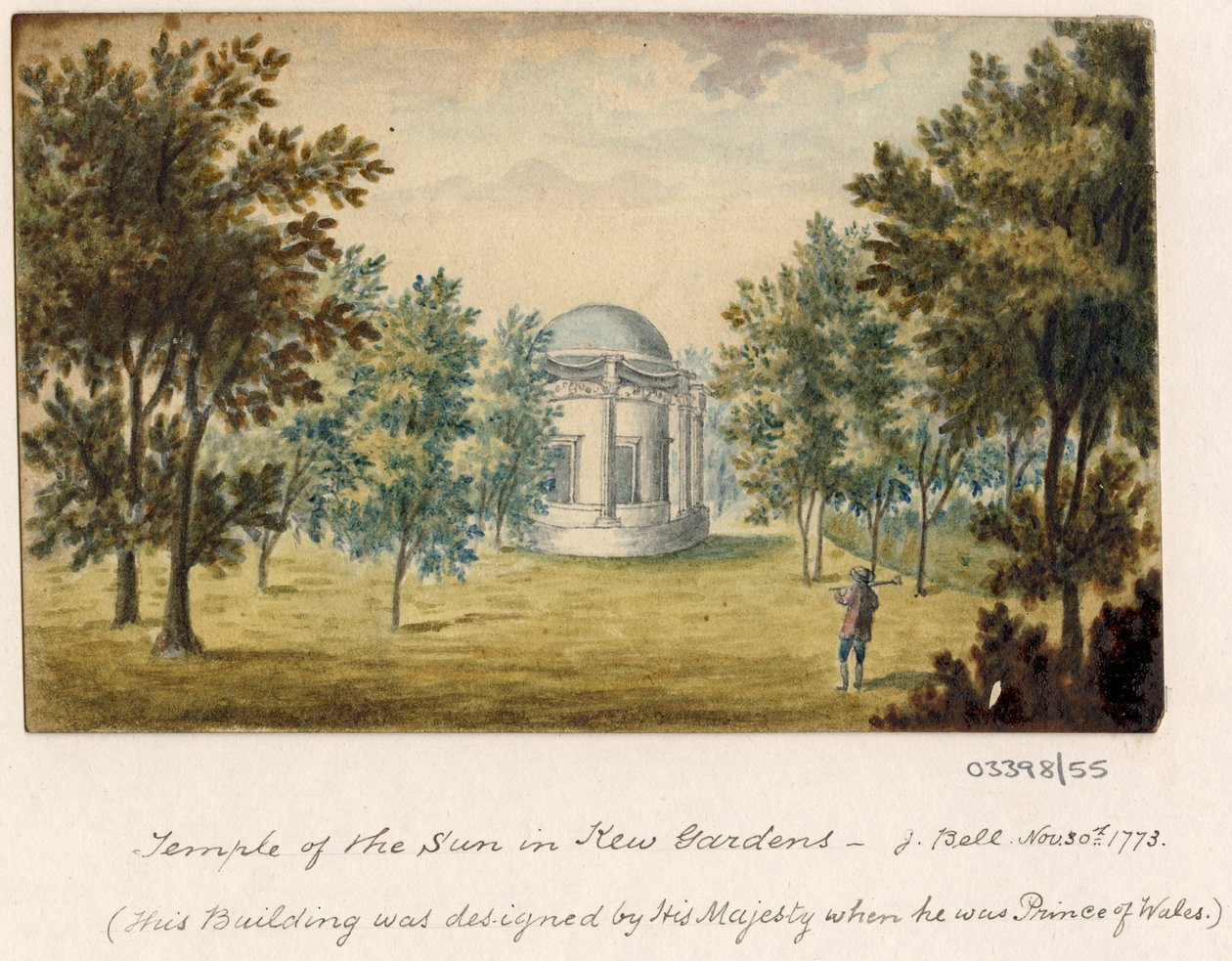 En række skitser, udsigter i Storbritannien, kontinentet og Amerika 1772-1778 (akvarel) af British School