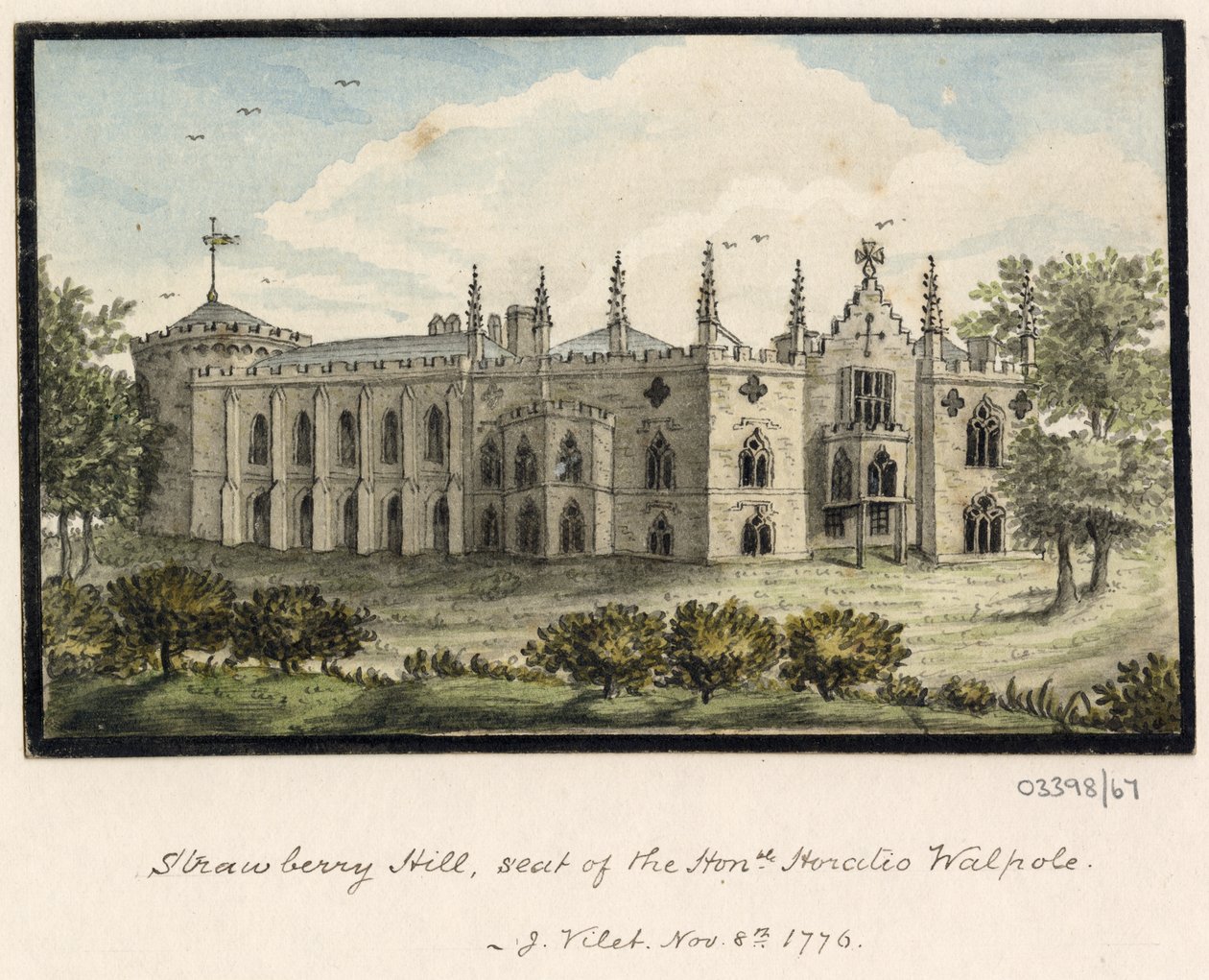 En række skitser, udsigter i Storbritannien, kontinentet og Amerika 1772-1778 (akvarel) af British School