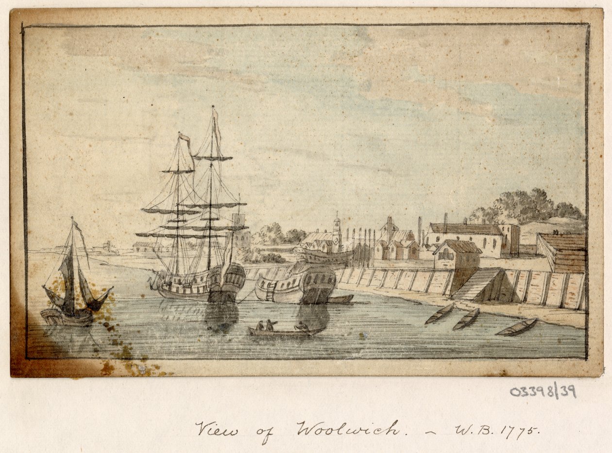 En række skitser, udsigter i Storbritannien, kontinentet og Amerika 1772-1778 (akvarel) af British School