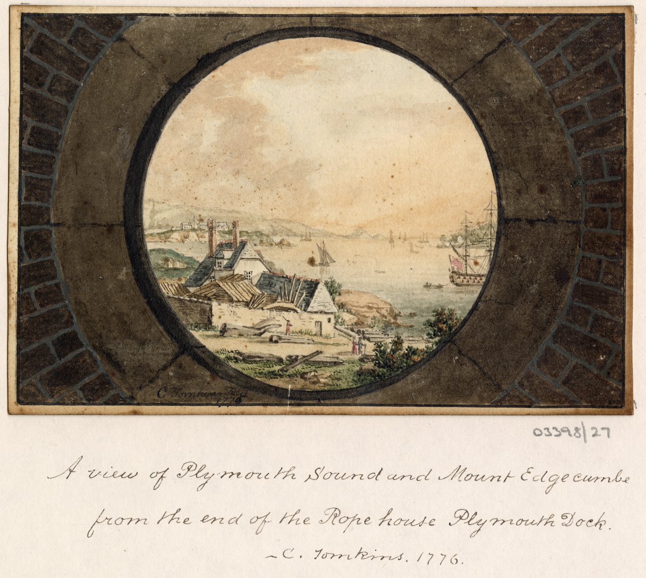 En række skitser, udsigter i Storbritannien, kontinentet og Amerika 1772-1778 (akvarel) af British School