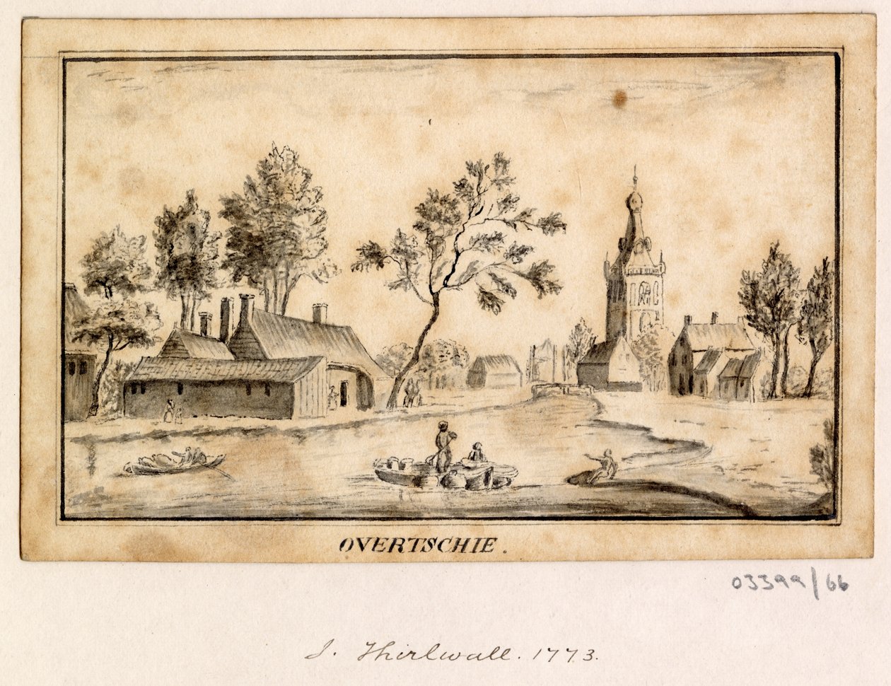 En række skitser, udsigter i Storbritannien, kontinentet og Amerika 1772-1778 (tegning) af British School