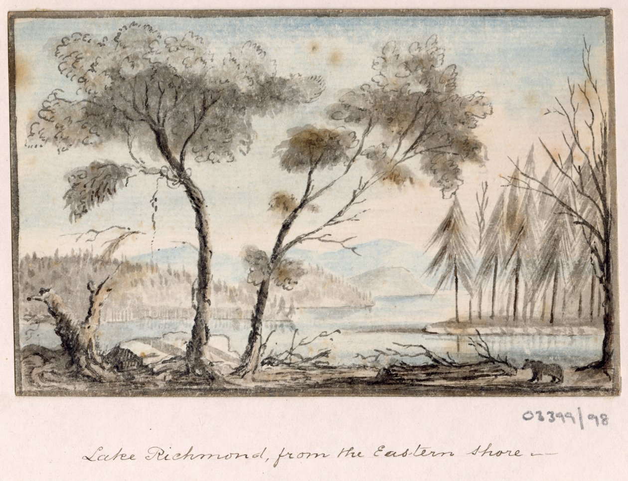 En række skitser, udsigter i Storbritannien, kontinentet og Amerika 1772-1778 (akvarel) af British School