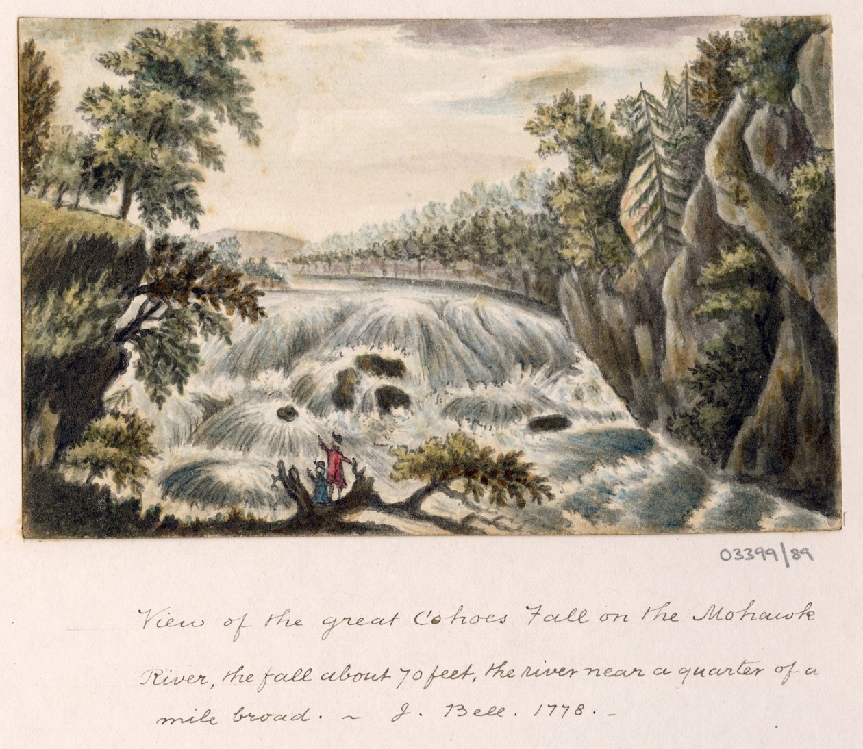 En række skitser, udsigter i Storbritannien, kontinentet og Amerika 1772-1778 (akvarel) af British School