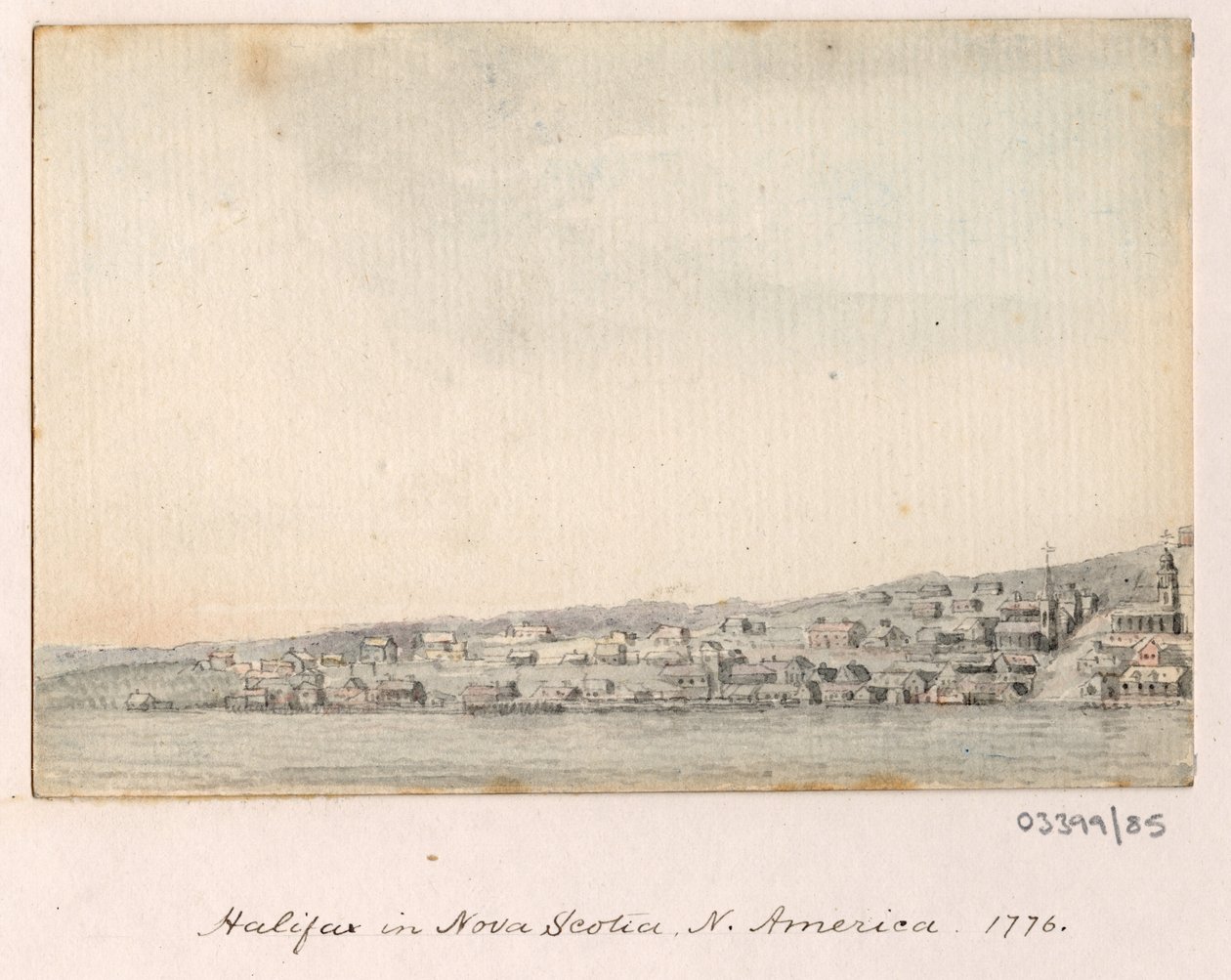 En række skitser, udsigter i Storbritannien, kontinentet og Amerika 1772-1778 (akvarel) af British School
