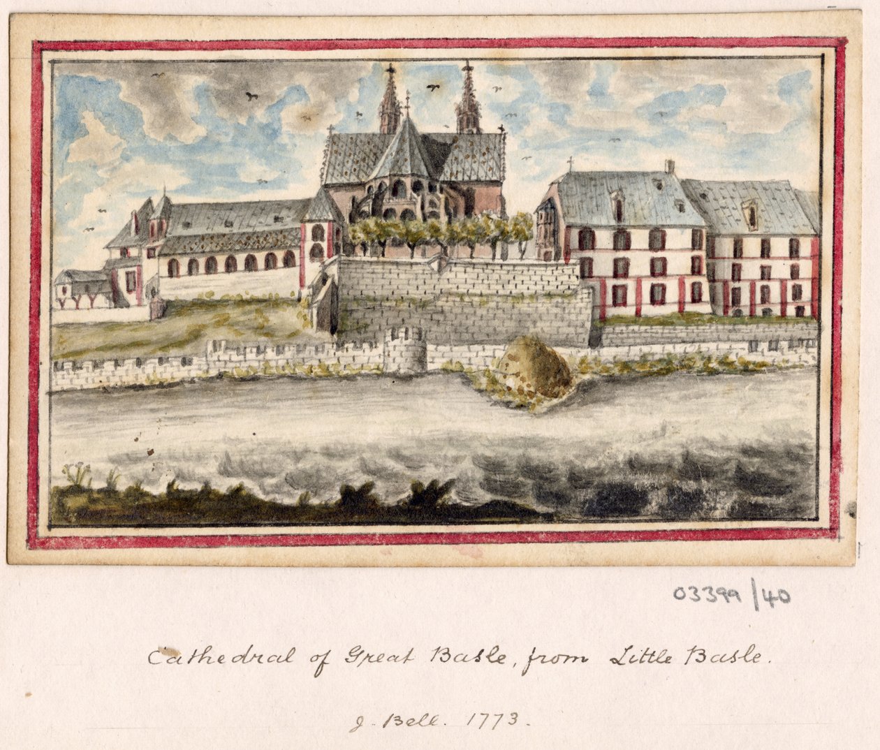 En række skitser, udsigter i Storbritannien, kontinentet og Amerika 1772-1778 (akvarel) af British School