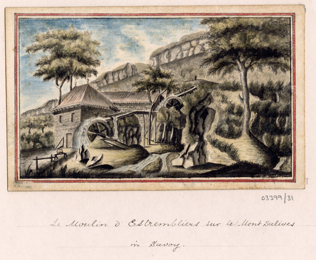 En række skitser, udsigter i Storbritannien, kontinentet og Amerika 1772-1778 (akvarel) af British School