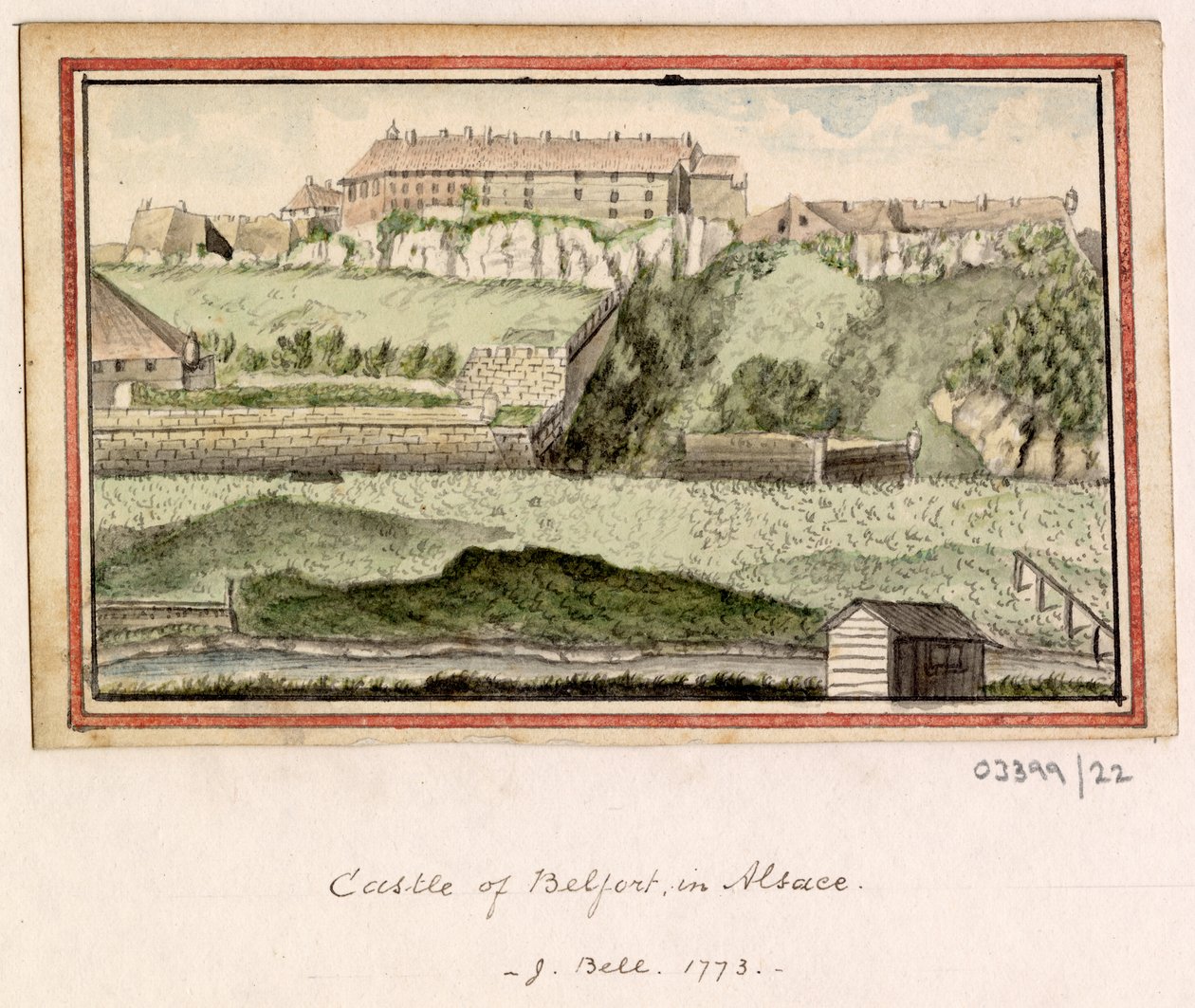 En række skitser, udsigter i Storbritannien, kontinentet og Amerika 1772-1778 (akvarel) af British School