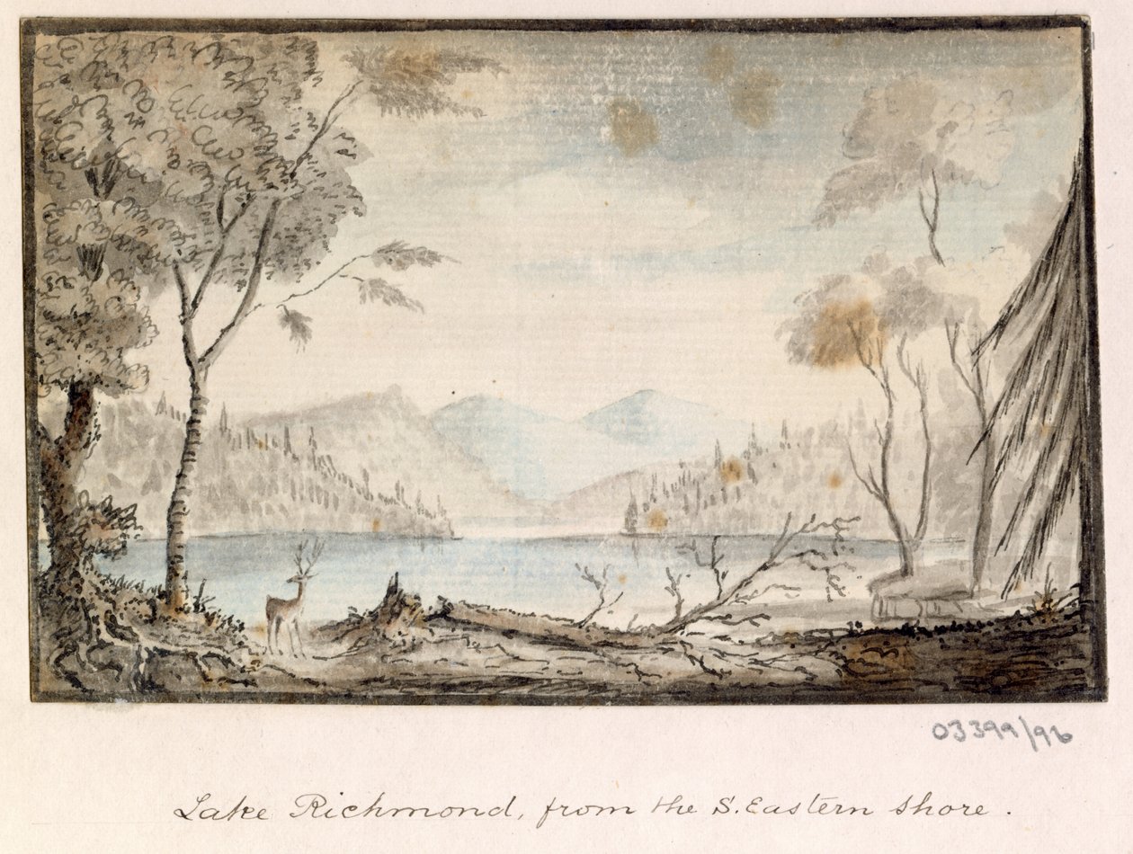 En række skitser, udsigter i Storbritannien, kontinentet og Amerika 1772-1778 (akvarel) af British School