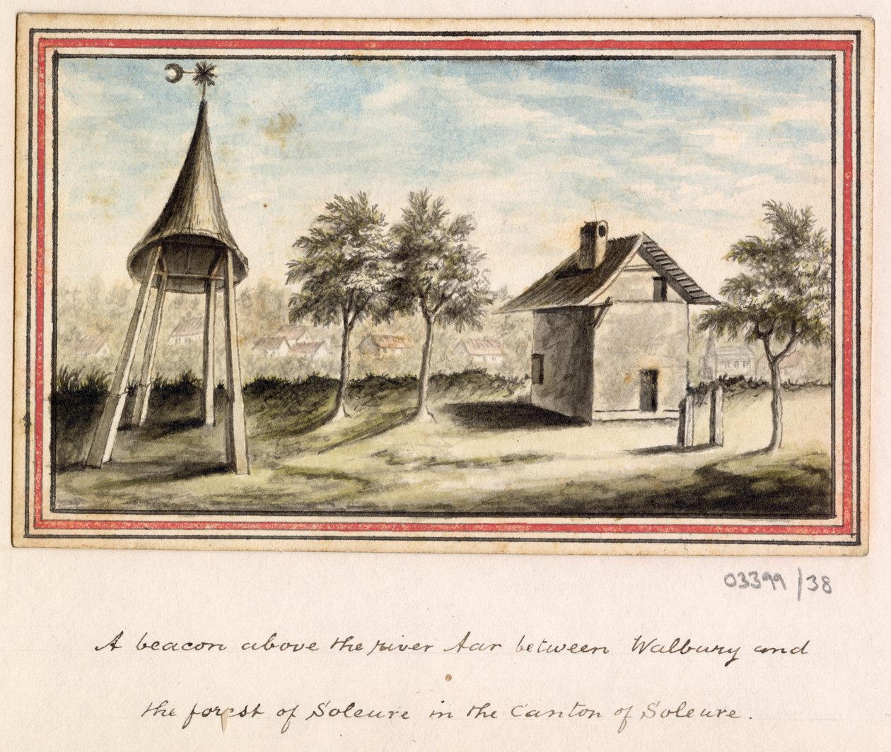 En række skitser, udsigter i Storbritannien, kontinentet og Amerika 1772-1778 (akvarel) af British School