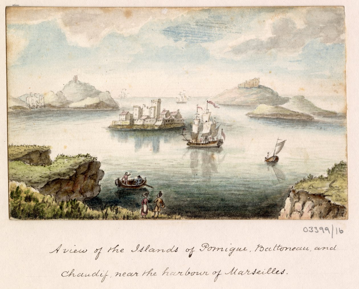 En række skitser, udsigter i Storbritannien, kontinentet og Amerika 1772-1778 (akvarel) af British School