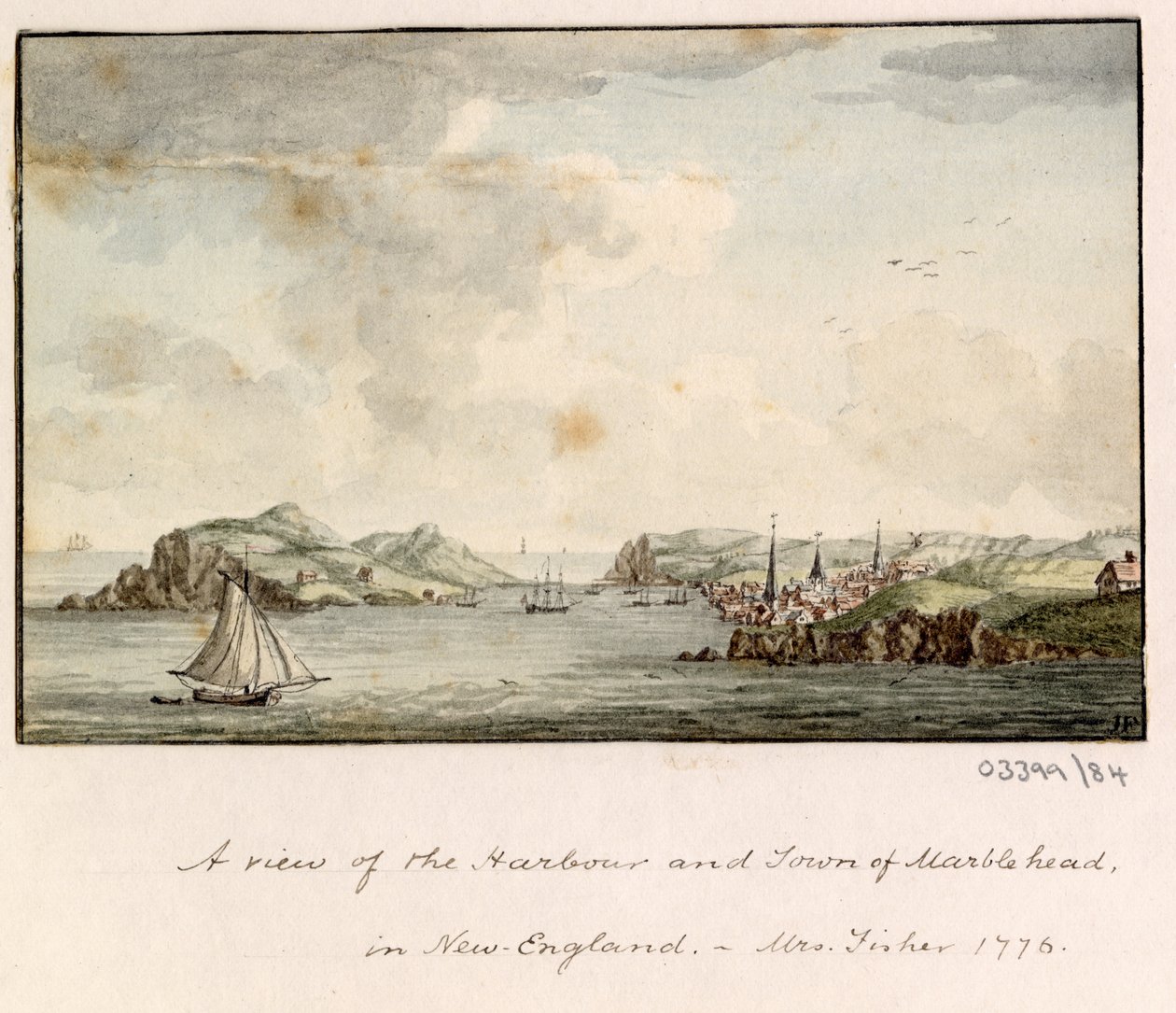 En række skitser, udsigt i Storbritannien, kontinentet og Amerika 1772-1778 (akvarel) af British School