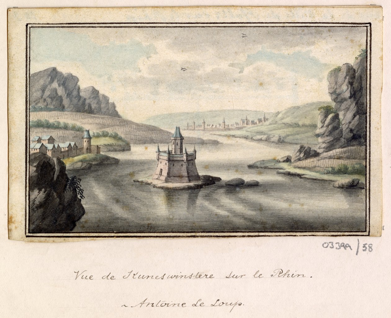 En række skitser, udsigter i Storbritannien, kontinentet og Amerika 1772-1778 (akvarel) af British School
