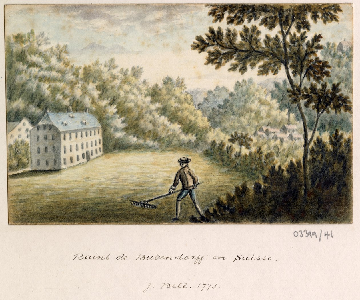 En række skitser, udsigter i Storbritannien, kontinentet og Amerika 1772-1778 (akvarel) af British School