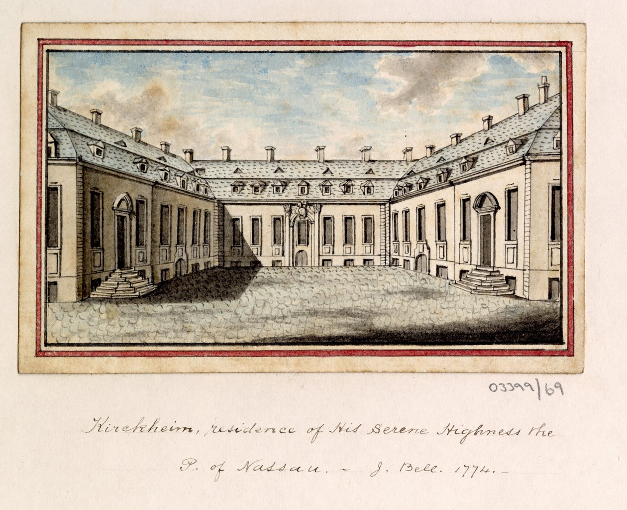 En række skitser, udsigter i Storbritannien, kontinentet og Amerika 1772-1778 (akvarel) af British School