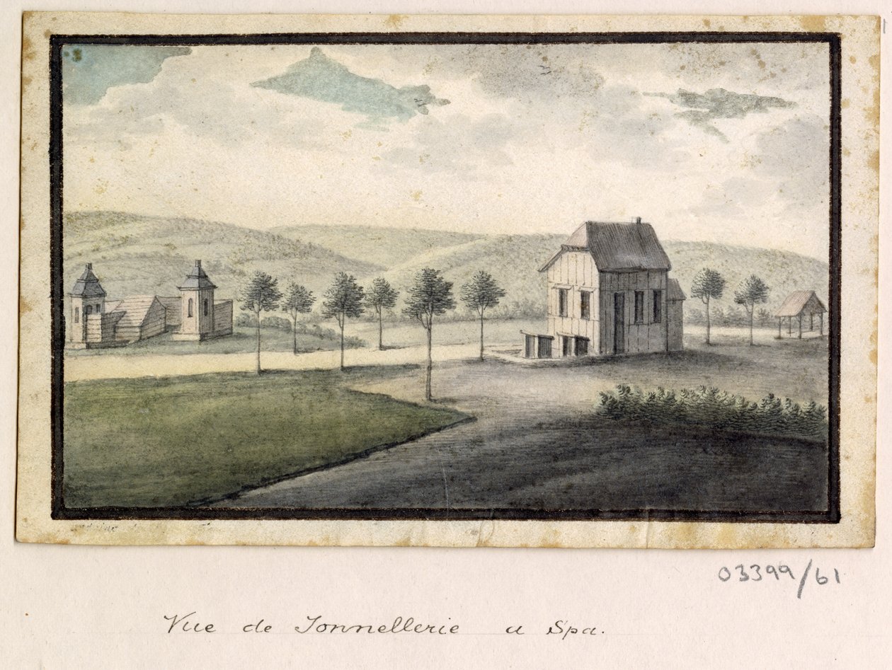En række skitser, udsigter i Storbritannien, kontinentet og Amerika 1772-1778 (akvarel) af British School