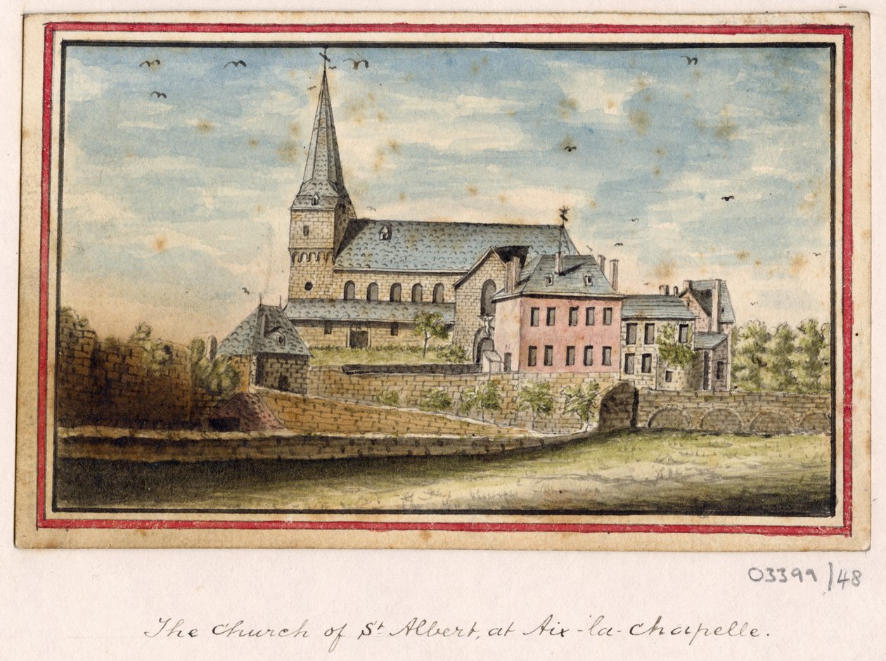 En række skitser, udsigter i Storbritannien, kontinentet og Amerika 1772-1778 (akvarel) af British School