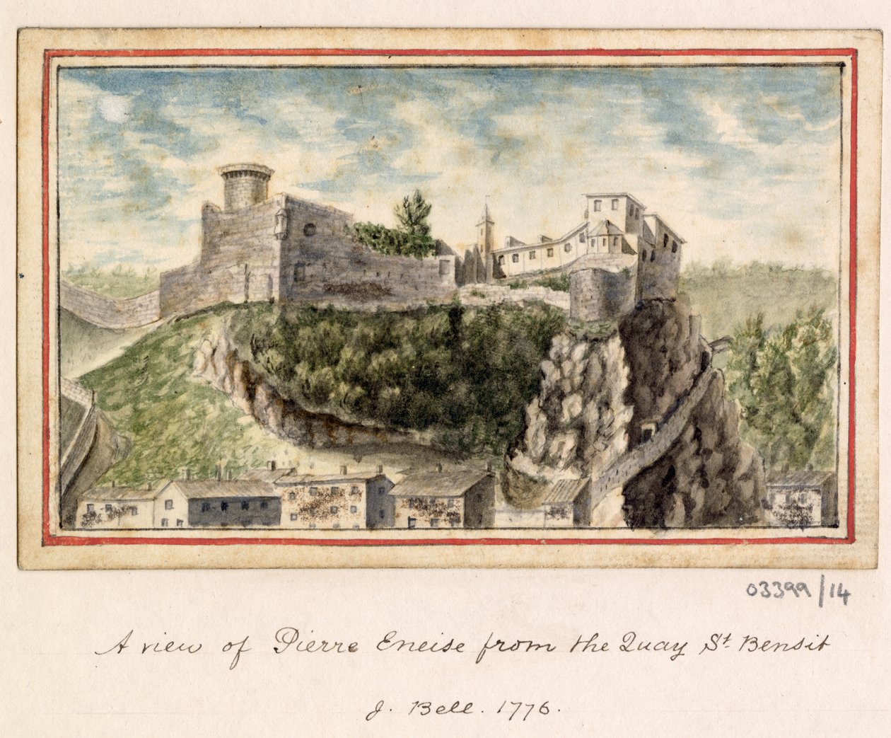 En række skitser, udsigter i Storbritannien, kontinentet og Amerika 1772-1778 (akvarel) af British School